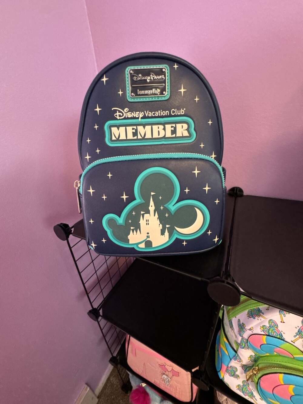 Loungefly Disney Parks Vacation Club Member Mini Backpack New With Tag